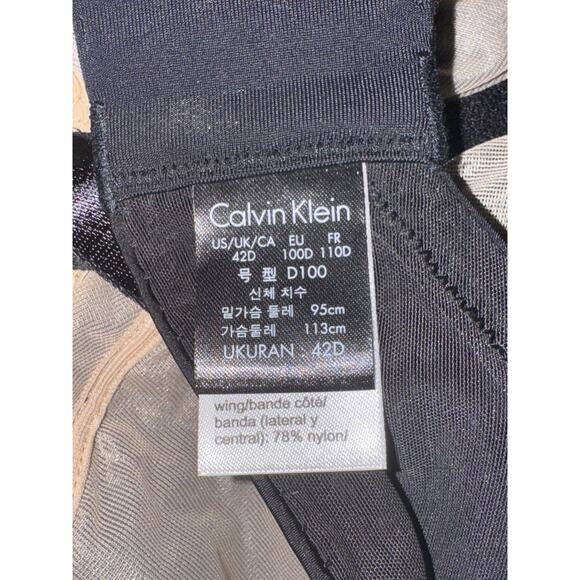 Brand New Calvin Klein Women's Size 42D Black Unlined Full Coverage Bra - Picture 6 of 7